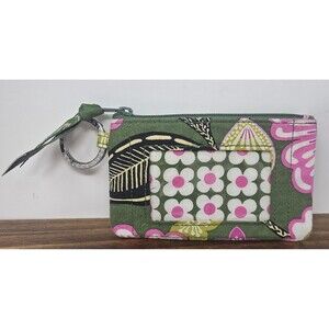 Vera Bradley Zip Id Case Key Ring Olivia Park Retired 2013 Floral New 5"x3"